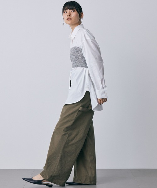 BABYLONE（バビロン）の「ベーシックシャツ（シャツ/ブラウス・レディース・ホワイト/サックスブルー/ベビーピンク・フリー）」の8枚目の写真