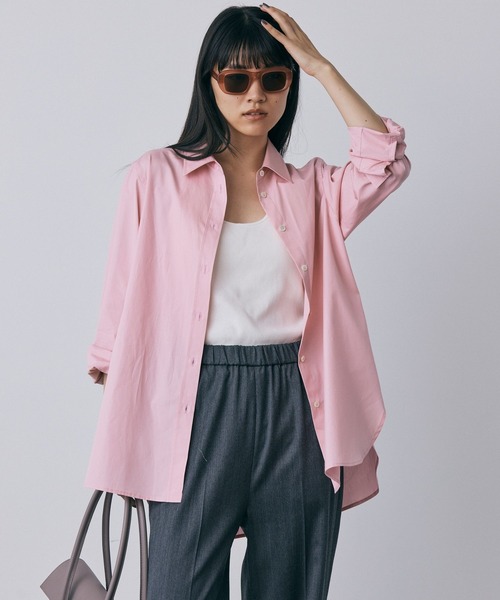 BABYLONE（バビロン）の「ベーシックシャツ（シャツ/ブラウス・レディース・ホワイト/サックスブルー/ベビーピンク・フリー）」の10枚目の写真