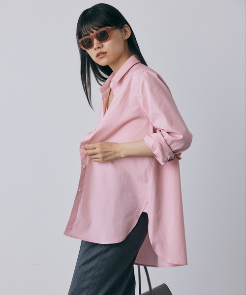 BABYLONE（バビロン）の「ベーシックシャツ（シャツ/ブラウス・レディース・ホワイト/サックスブルー/ベビーピンク・フリー）」の11枚目の写真