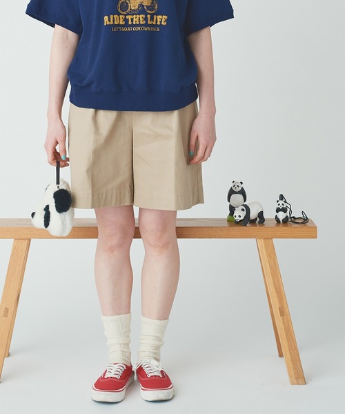 My Fav. CHILD WOMAN（マイファブチャイルドウーマン）の「ヴィンテージチノクロス ショートパンツ（チノパンツ・レディース・ベージュ/ベージュ系その他・36/38）」の2枚目の写真