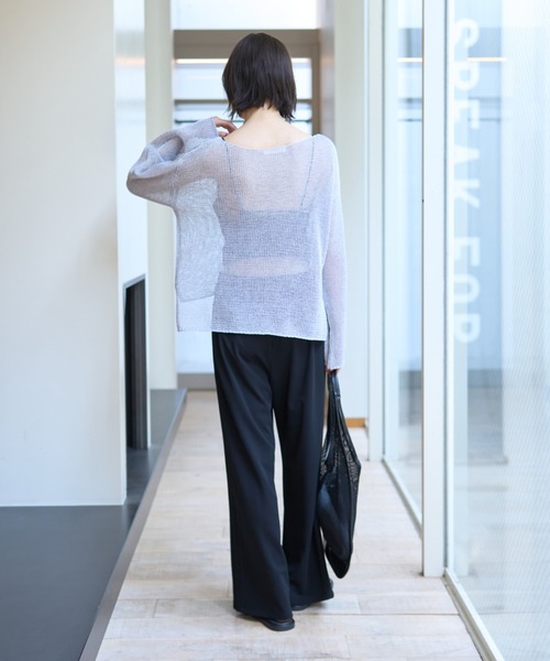 Rouge vif Anna(ルージュヴィフアンナ)の「【人気追加】カットジャージサイドラインパンツ/ウエストゴム(その他パンツ・レディース・ブラック/ブラウン/ベージュ・36/38)」の17枚目の写真