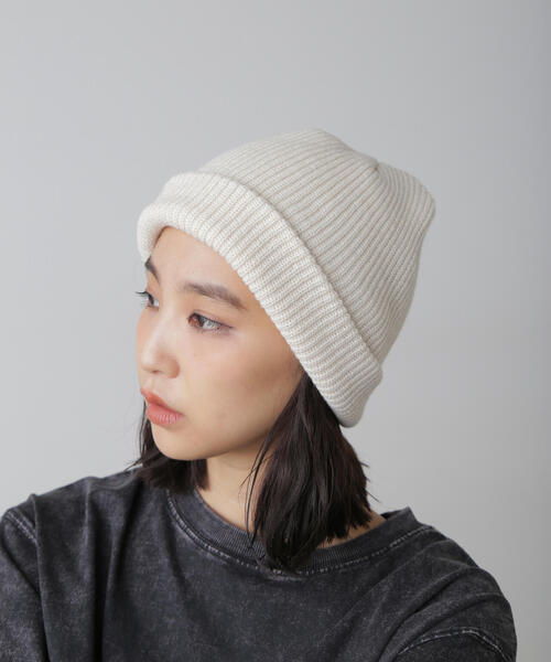 FREE'S MART（フリーズマート）の「カラーワッチ（ニットキャップ/ビーニー・レディース・ブラック/グレー/ホワイト・ﾌﾘ-）」の12枚目の写真