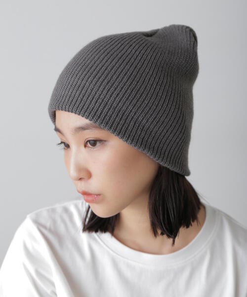 FREE'S MART（フリーズマート）の「カラーワッチ（ニットキャップ/ビーニー・レディース・ブラック/グレー/ホワイト・ﾌﾘ-）」の3枚目の写真