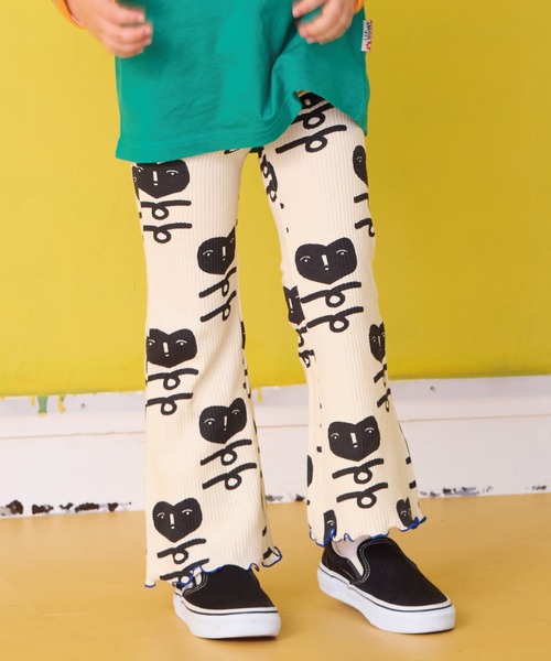 HOGAN RANCH WEAR（ホーガンランチウエア）の「ワッフルメローフレアーパンツ（その他パンツ・キッズ・オフホワイト/ピンク/ライトグレー/ライトブルー/ミント/グリーン/ラベンダー・100/150/140/110/90/120/130/80）」の2枚目の写真