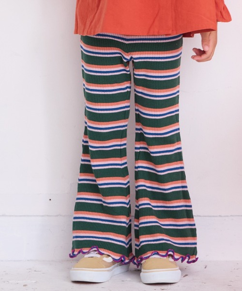 HOGAN RANCH WEAR（ホーガンランチウエア）の「ワッフルメローフレアーパンツ（その他パンツ・キッズ・オフホワイト/ピンク/ライトグレー/ライトブルー/ミント/グリーン/ラベンダー・100/150/140/110/90/120/130/80）」の3枚目の写真