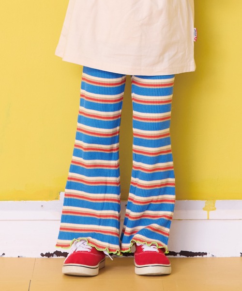 HOGAN RANCH WEAR（ホーガンランチウエア）の「ワッフルメローフレアーパンツ（その他パンツ・キッズ・オフホワイト/ピンク/ライトグレー/ライトブルー/ミント/グリーン/ラベンダー・100/150/140/110/90/120/130/80）」の5枚目の写真