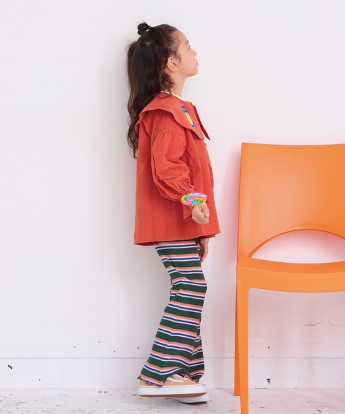 HOGAN RANCH WEAR（ホーガンランチウエア）の「ワッフルメローフレアーパンツ（その他パンツ・キッズ・オフホワイト/ピンク/ライトグレー/ライトブルー/ミント/グリーン/ラベンダー・100/150/140/110/90/120/130/80）」の22枚目の写真