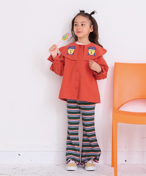 HOGAN RANCH WEAR（ホーガンランチウエア）の「ワッフルメローフレアーパンツ（その他パンツ・キッズ・オフホワイト/ピンク/ライトグレー/ライトブルー/ミント/グリーン/ラベンダー・100/150/140/110/90/120/130/80）」の18枚目の写真