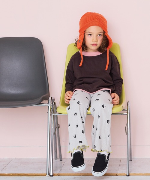 HOGAN RANCH WEAR（ホーガンランチウエア）の「ワッフルメローフレアーパンツ（その他パンツ・キッズ・オフホワイト/ピンク/ライトグレー/ライトブルー/ミント/グリーン/ラベンダー・100/150/140/110/90/120/130/80）」の9枚目の写真