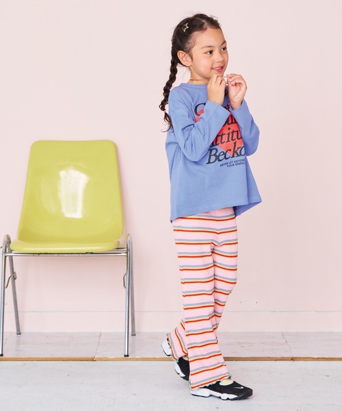 HOGAN RANCH WEAR（ホーガンランチウエア）の「ワッフルメローフレアーパンツ（その他パンツ・キッズ・オフホワイト/ピンク/ライトグレー/ライトブルー/ミント/グリーン/ラベンダー・100/150/140/110/90/120/130/80）」の14枚目の写真