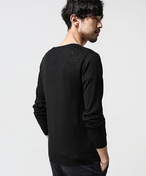 NANO universe（ナノユニバース）の「カシミアブレンドVネックニット（ニット/セーター・メンズ・ブルー/ボルドー/ブラック/ネイビー/グレー/グリーン・X-LARGE/SMALL/LARGE/MEDIUM）」の7枚目の写真