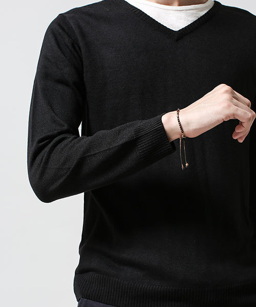 NANO universe（ナノユニバース）の「カシミアブレンドVネックニット（ニット/セーター・メンズ・ブルー/ボルドー/ブラック/ネイビー/グレー/グリーン・X-LARGE/SMALL/LARGE/MEDIUM）」の9枚目の写真