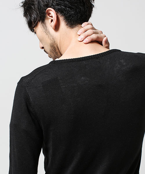 NANO universe（ナノユニバース）の「カシミアブレンドVネックニット（ニット/セーター・メンズ・ブルー/ボルドー/ブラック/ネイビー/グレー/グリーン・X-LARGE/SMALL/LARGE/MEDIUM）」の11枚目の写真