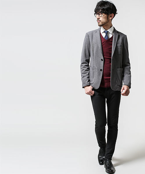 NANO universe（ナノユニバース）の「カシミアブレンドVネックニット（ニット/セーター・メンズ・ブルー/ボルドー/ブラック/ネイビー/グレー/グリーン・X-LARGE/SMALL/LARGE/MEDIUM）」の14枚目の写真