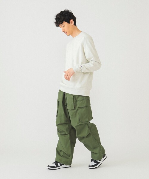 Champion（チャンピオン）の「Champion × BEAMS / 別注 リバースウィーブ(R) ロングスリーブ Tシャツ（Tシャツ/カットソー・メンズ・ブラック/オートミール/ホワイト・S/XL/L/M）」の8枚目の写真