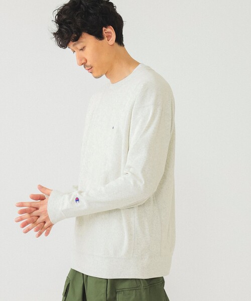 Champion（チャンピオン）の「Champion × BEAMS / 別注 リバースウィーブ(R) ロングスリーブ Tシャツ（Tシャツ/カットソー・メンズ・ブラック/オートミール/ホワイト・S/XL/L/M）」の7枚目の写真