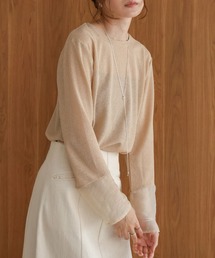 Bab | 袖シアーベーシックカットソー(Tシャツ/カットソー)