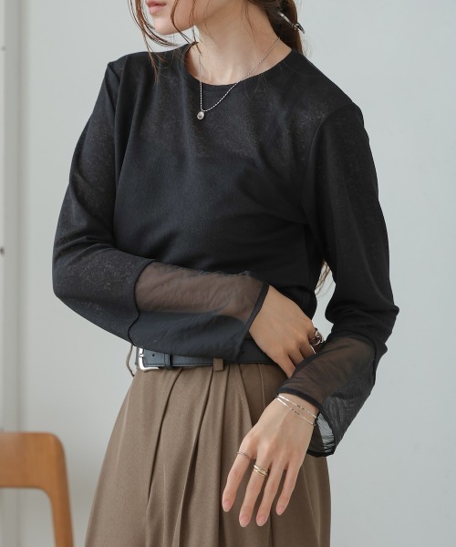 未使用 babaco／ウール100% プリント長袖Tシャツ カットソー 61Vvr+0-OSL._UY1000_.jpg