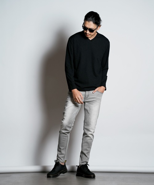 RATTLE TRAP(ラトルトラップ)の「ジャガードレイヤードVネック(Tシャツ/カットソー・メンズ・ブラック/ホワイト・LL/L/M/S)」の7枚目の写真