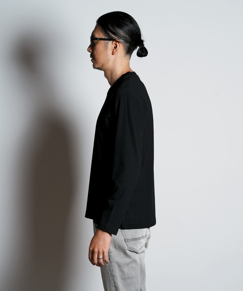 RATTLE TRAP(ラトルトラップ)の「ジャガードレイヤードVネック(Tシャツ/カットソー・メンズ・ブラック/ホワイト・LL/L/M/S)」の8枚目の写真
