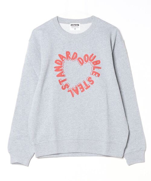 DOUBLE STEAL（ダブルスティール）の「ハートロゴ 裏パイルスウェット（スウェット・メンズ・ライトブルー/杢グレー/ブラック・X-LARGE/LARGE/MEDIUM）」の14枚目の写真