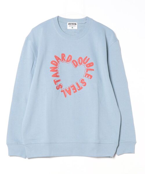 DOUBLE STEAL（ダブルスティール）の「ハートロゴ 裏パイルスウェット（スウェット・メンズ・ライトブルー/杢グレー/ブラック・X-LARGE/LARGE/MEDIUM）」の15枚目の写真