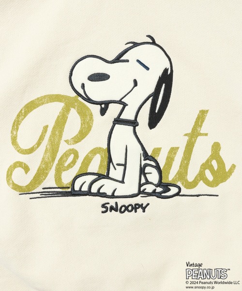 KRIFF MAYER Lady's Collection（クリフメイヤーレディースコレクション）の「裏起毛スヌーピーゆるパーカー（パーカー・レディース・カーキ/ナチュラル/カラフル/チャコール/オレンジ・MEDIUM/LARGE）」の20枚目の写真