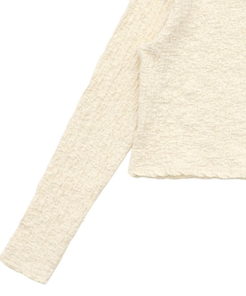 select MOCA(セレクトモカ)の「クラッシュジャガードロングスリーブカットソー(Tシャツ/カットソー・レディース・ブラック/ブルー/ライム/アイボリー・FREE)」の16枚目の写真