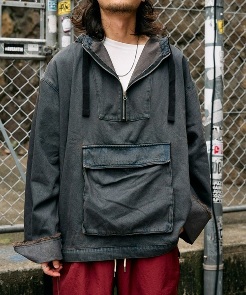 美品 SOUNDS GOOOOD デニムアノラックパーカー オーバーサイズ