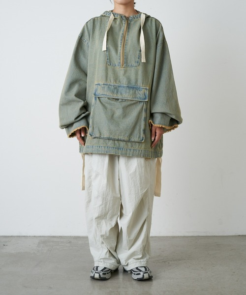 美品 SOUNDS GOOOOD デニムアノラックパーカー オーバーサイズ