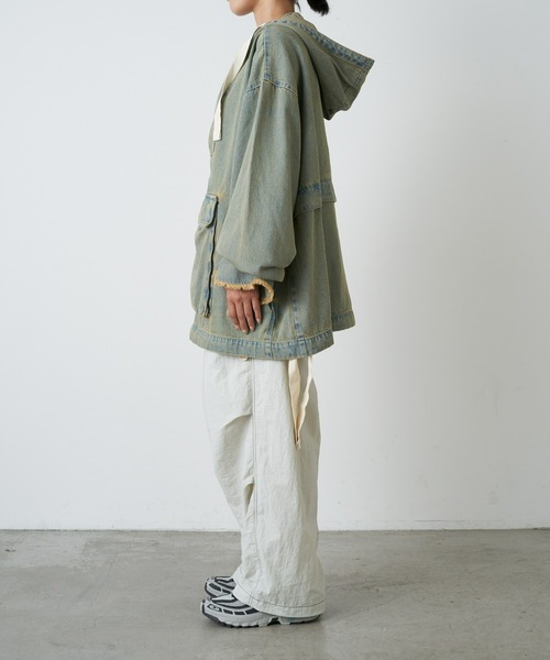 SOUNDSGOOOOD（サウンズグッド）の「【SOUNDS GOOOOD / サウンズグッド】デニムアノラックパーカー（パーカー・メンズ・スカイブルー/ブラック/ベージュ・ONE SIZE）」の22枚目の写真