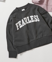 devirock（デビロック）の「デビラボ ガールズ プリント クロップド丈 トレーナー（スウェット・キッズ）」