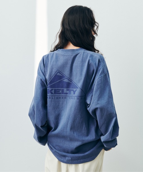KELTY（ケルティ）の「バックロゴ L/S ティーシャツ（Tシャツ/カットソー・レディース・バーガンディー/アイボリー/ブラック/ヘザーグレー/ダークグリーン/ネイビー・M/L）」の6枚目の写真