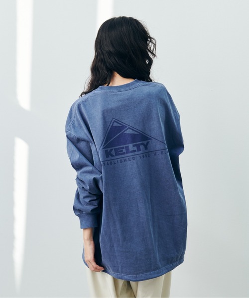 KELTY（ケルティ）の「バックロゴ L/S ティーシャツ（Tシャツ/カットソー・レディース・バーガンディー/アイボリー/ブラック/ヘザーグレー/ダークグリーン/ネイビー・M/L）」の7枚目の写真