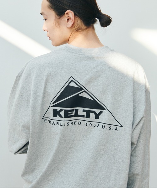 KELTY（ケルティ）の「バックロゴ L/S ティーシャツ（Tシャツ/カットソー・レディース・バーガンディー/アイボリー/ブラック/ヘザーグレー/ダークグリーン/ネイビー・M/L）」の11枚目の写真