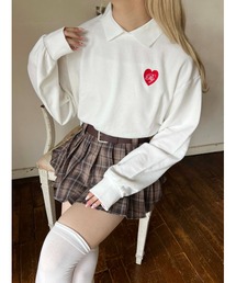 【PHILLY】ハートポイント襟付きスウェット