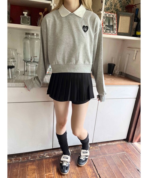 PHILLY（フィリー）の「【PHILLY】ハートポイント襟付きスウェット（スウェット・レディース・ブラック/ホワイト/グレー・FREE）」の18枚目の写真