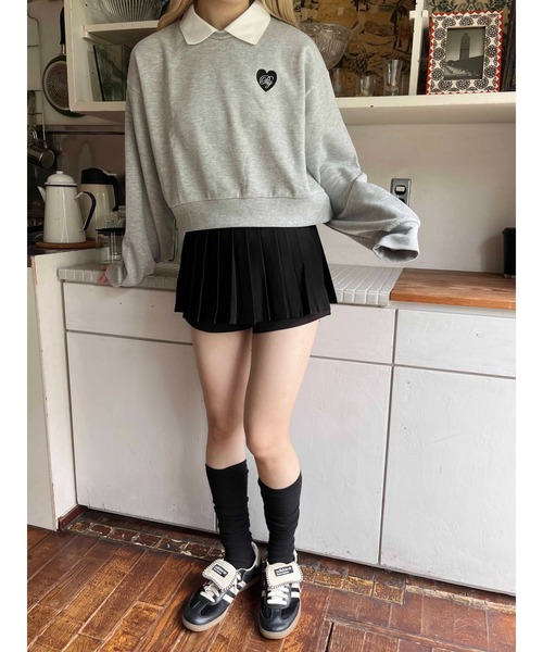 PHILLY（フィリー）の「【PHILLY】ハートポイント襟付きスウェット（スウェット・レディース・ブラック/ホワイト/グレー・FREE）」の19枚目の写真