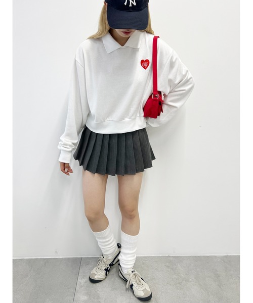 PHILLY（フィリー）の「【PHILLY】ハートポイント襟付きスウェット（スウェット・レディース・ブラック/ホワイト/グレー・FREE）」の11枚目の写真