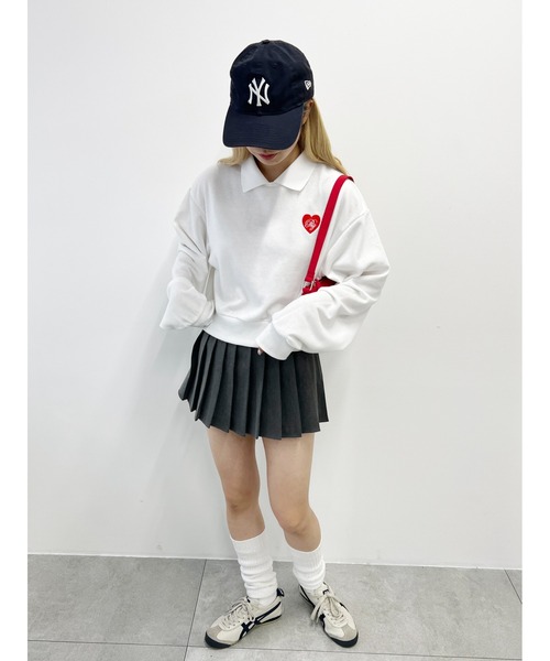 PHILLY（フィリー）の「【PHILLY】ハートポイント襟付きスウェット（スウェット・レディース・ブラック/ホワイト/グレー・FREE）」の12枚目の写真