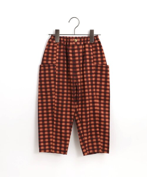 p.premier（ピードットプルミエ）の「イロチ買いしたい総柄ツイルテーパードパンツ（その他パンツ・キッズ・ブルー/カーキ/ベージュ/チャコール/ブラック/ブラウン・100/110/120/80/130/140/90）」の3枚目の写真