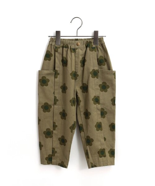 p.premier（ピードットプルミエ）の「イロチ買いしたい総柄ツイルテーパードパンツ（その他パンツ・キッズ・ブルー/カーキ/ベージュ/チャコール/ブラック/ブラウン・100/110/120/80/130/140/90）」の5枚目の写真