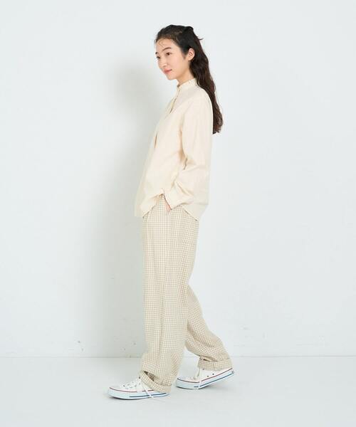 conges payes ADIEU TRISTESSE（コンジェ ペイエ アデュートリステス）の「ダンガリースタンドフリルシャツ（シャツ/ブラウス・レディース・インディゴブルー/キナリ/グレー・38）」の8枚目の写真