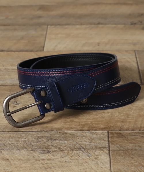 セール】【OUTDOOR/アウトドア】 カラーステッチレザーベルト（ベルト
