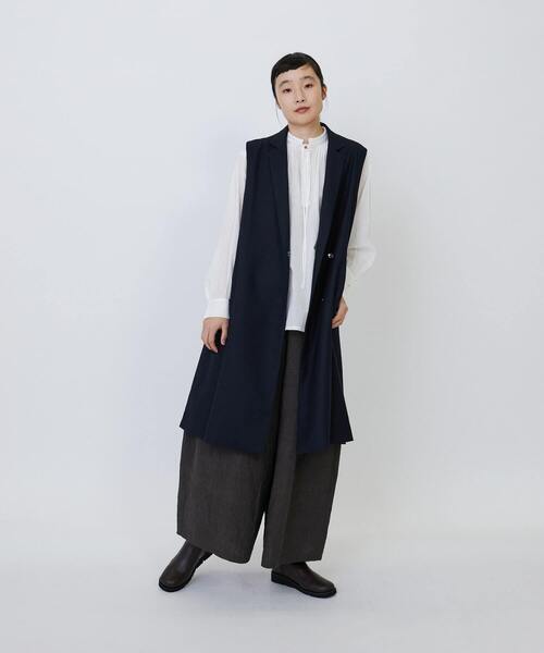 LOISIR（ロワズィール）の「バンブーリネンボトルシルエットパンツ