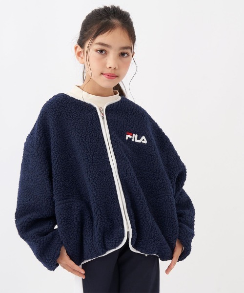 FILA(フィラ)の「シープボアジャケット(その他アウター・キッズ・オフホワイト/ネイビー/ラベンダー・130/140/150/160)」の3枚目の写真