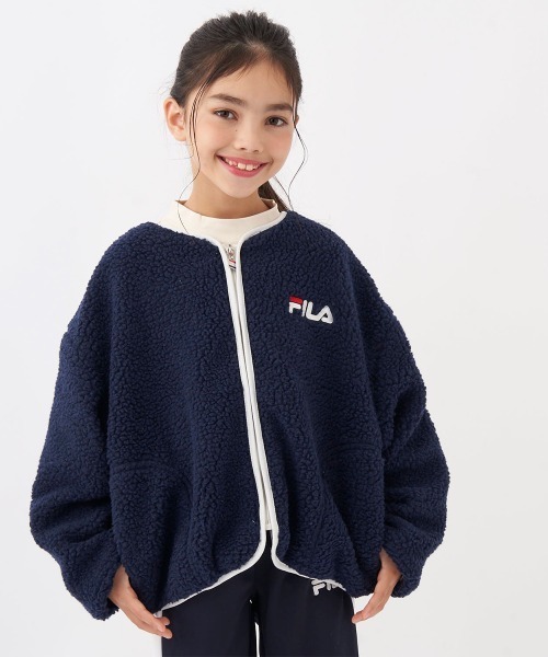 FILA(フィラ)の「シープボアジャケット(その他アウター・キッズ・オフホワイト/ネイビー/ラベンダー・130/140/150/160)」の16枚目の写真