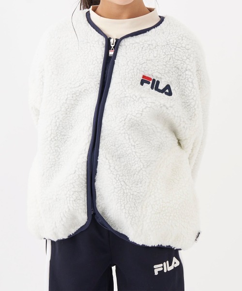 FILA(フィラ)の「シープボアジャケット(その他アウター・キッズ・オフホワイト/ネイビー/ラベンダー・130/140/150/160)」の9枚目の写真