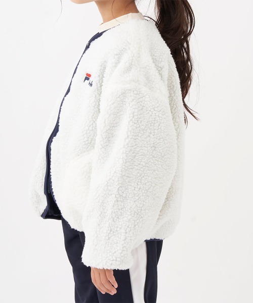 FILA(フィラ)の「シープボアジャケット(その他アウター・キッズ・オフホワイト/ネイビー/ラベンダー・130/140/150/160)」の10枚目の写真