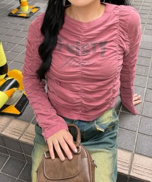 WEGO | WEGO/【24年秋冬新作】ヴィンテージライクシャーリングトップス(Tシャツ/カットソー)